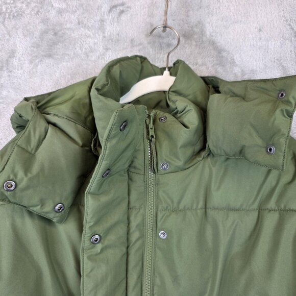 American Eagle Jacket Womens Small Green Hooded Puffer Coat Winter Warm - Picture 8 of 12